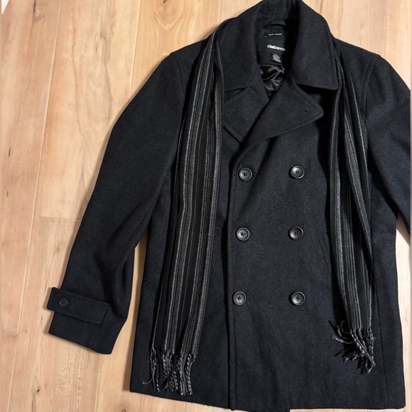 Claiborne Wool Peacoat Men’s Size Small - Picture 5 of 8